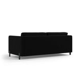 Gloria 2-Sitzer Sofa mit Schlaffunktion, ausklappbar, aus Samt in Schwarz (Salvador 19), 186x102 cm von Micadoni – Bild 3