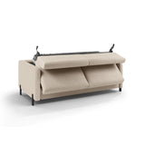 Gloria 2-Sitzer Sofa mit Schlaffunktion, ausklappbar, aus Samt oder Strukturstoff, 186x102 cm von Micadoni – Bild 4