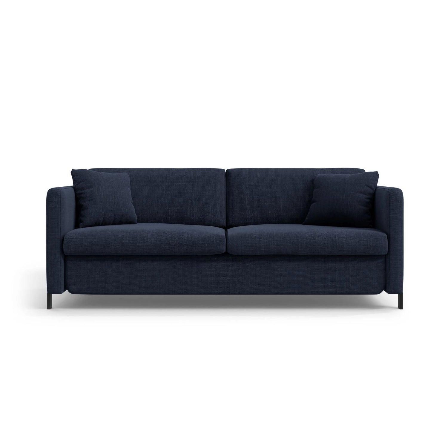Gloria 2-Sitzer Sofa mit Schlaffunktion, ausklappbar, aus Strukturierter Stoff in Blau (Bjorn 86), 186x102 cm von Micadoni – Bild 1