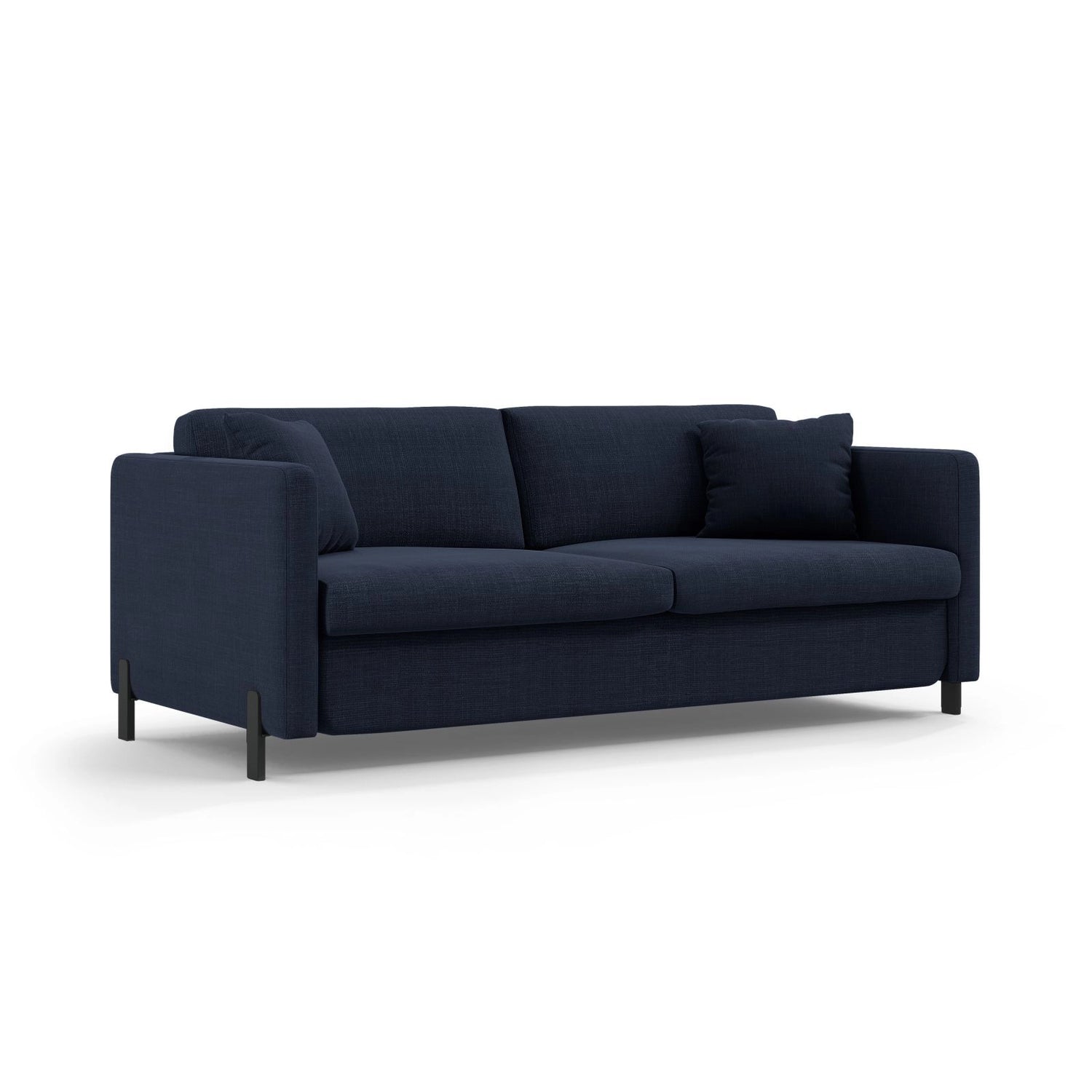 Gloria 2-Sitzer Sofa mit Schlaffunktion, ausklappbar, aus Strukturierter Stoff in Blau (Bjorn 86), 186x102 cm von Micadoni – Bild 2