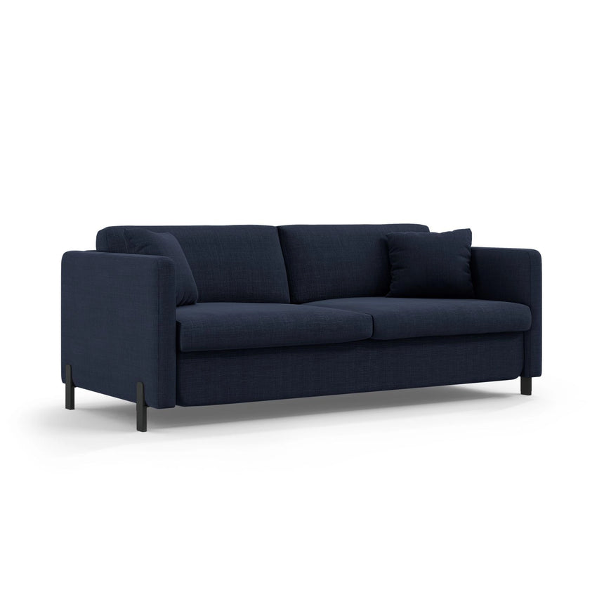 Gloria 2-Sitzer Sofa mit Schlaffunktion, ausklappbar, aus Strukturierter Stoff in Blau (Bjorn 86), 186x102 cm von Micadoni – Bild 2