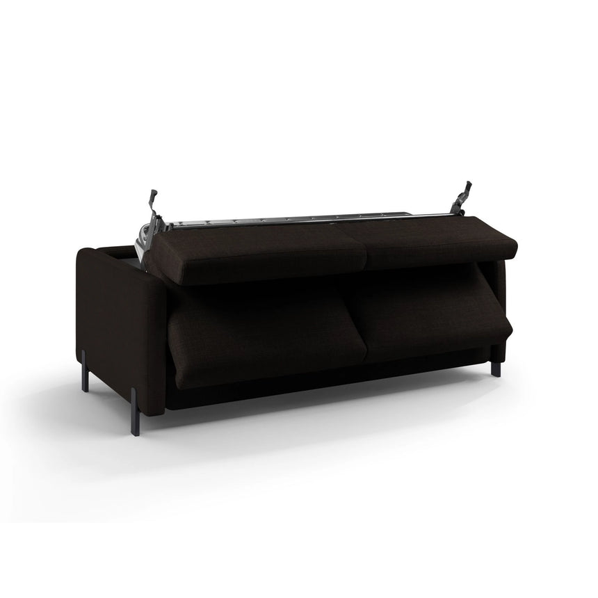 Gloria 2-Sitzer Sofa mit Schlaffunktion, ausklappbar, aus Strukturierter Stoff in Dunkelgrau (Bjorn 16), 186x102 cm von Micadoni – Bild 4