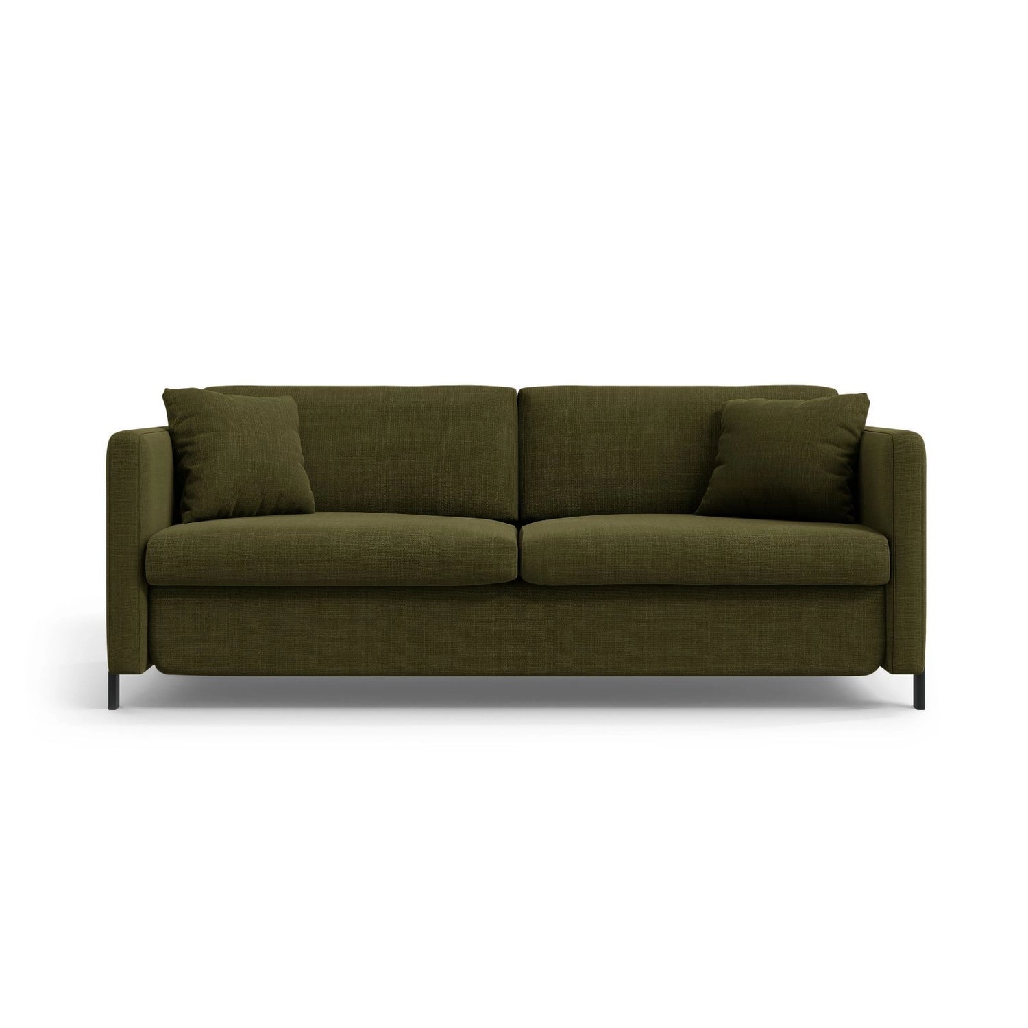 Gloria 2-Sitzer Sofa mit Schlaffunktion, ausklappbar, aus Strukturierter Stoff in Grün (Bjorn 77), 186x102 cm von Micadoni – Bild 1
