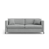 Gloria 2-Sitzer Sofa mit Schlaffunktion, ausklappbar, aus Strukturierter Stoff in Hellgrau (Bjorn 06), 186x102 cm von Micadoni – Bild 1