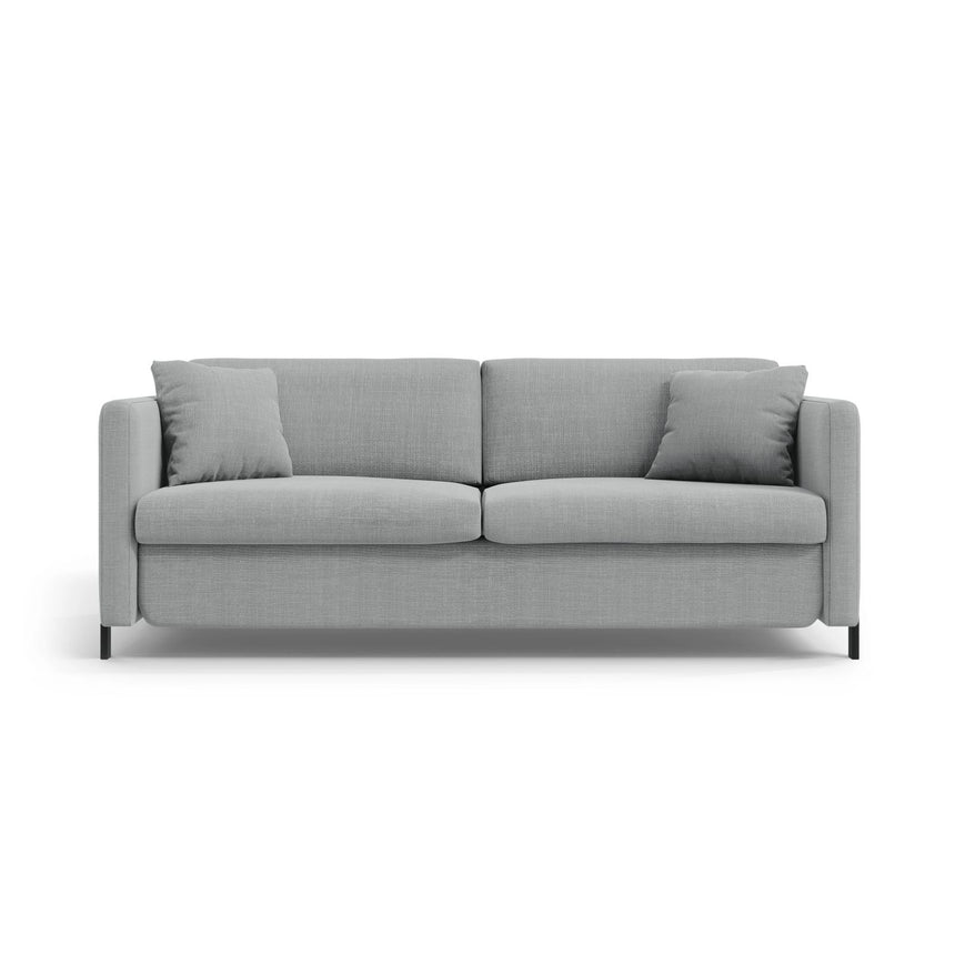 Gloria 2-Sitzer Sofa mit Schlaffunktion, ausklappbar, aus Strukturierter Stoff in Hellgrau (Bjorn 06), 186x102 cm von Micadoni – Bild 1