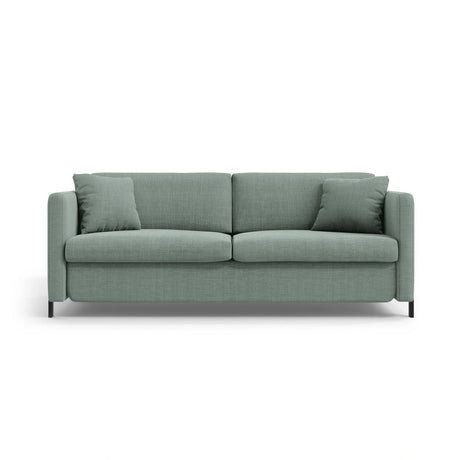 Gloria 2-Sitzer Sofa mit Schlaffunktion, ausklappbar, aus Strukturierter Stoff in Mint (Bjorn 71), 186x102 cm von Micadoni – Bild 1