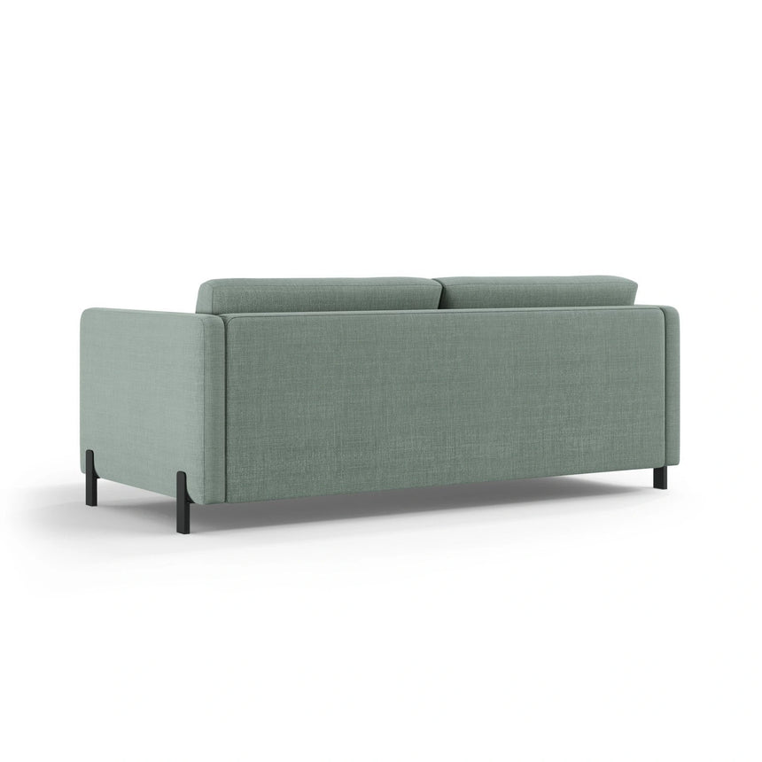 Gloria 2-Sitzer Sofa mit Schlaffunktion, ausklappbar, aus Strukturierter Stoff in Mint (Bjorn 71), 186x102 cm von Micadoni – Bild 3