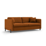 Gloria 2-Sitzer Sofa mit Schlaffunktion, ausklappbar, aus Strukturierter Stoff in Ziegel (Bjorn 42), 186x102 cm von Micadoni – Bild 2