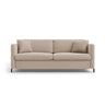 Gloria 3-Sitzer Sofa mit Schlaffunktion, ausklappbar, aus Samt in Beige (Salvador 1), 206x102 cm von Micadoni – Bild 1