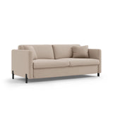 Gloria 3-Sitzer Sofa mit Schlaffunktion, ausklappbar, aus Samt in Beige (Salvador 1), 206x102 cm von Micadoni – Bild 5