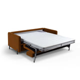 Gloria 3-Sitzer Sofa mit Schlaffunktion, ausklappbar, aus Samt in Braun (Salvador 15), 206x102 cm von Micadoni – Bild 2