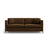 Gloria 3-Sitzer Sofa mit Schlaffunktion, ausklappbar, aus Samt in Chocolate (Salvador 4), 206x102 cm von Micadoni – Bild 1