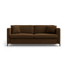 Gloria 3-Sitzer Sofa mit Schlaffunktion, ausklappbar, aus Samt in Chocolate (Salvador 4), 206x102 cm von Micadoni – Bild 1