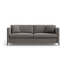 Gloria 3-Sitzer Sofa mit Schlaffunktion, ausklappbar, aus Samt in Grau (Salvador 17), 206x102 cm von Micadoni – Bild 1