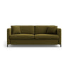 Gloria 3-Sitzer Sofa mit Schlaffunktion, ausklappbar, aus Samt in Grün (Salvador 8), 206x102 cm von Micadoni – Bild 1