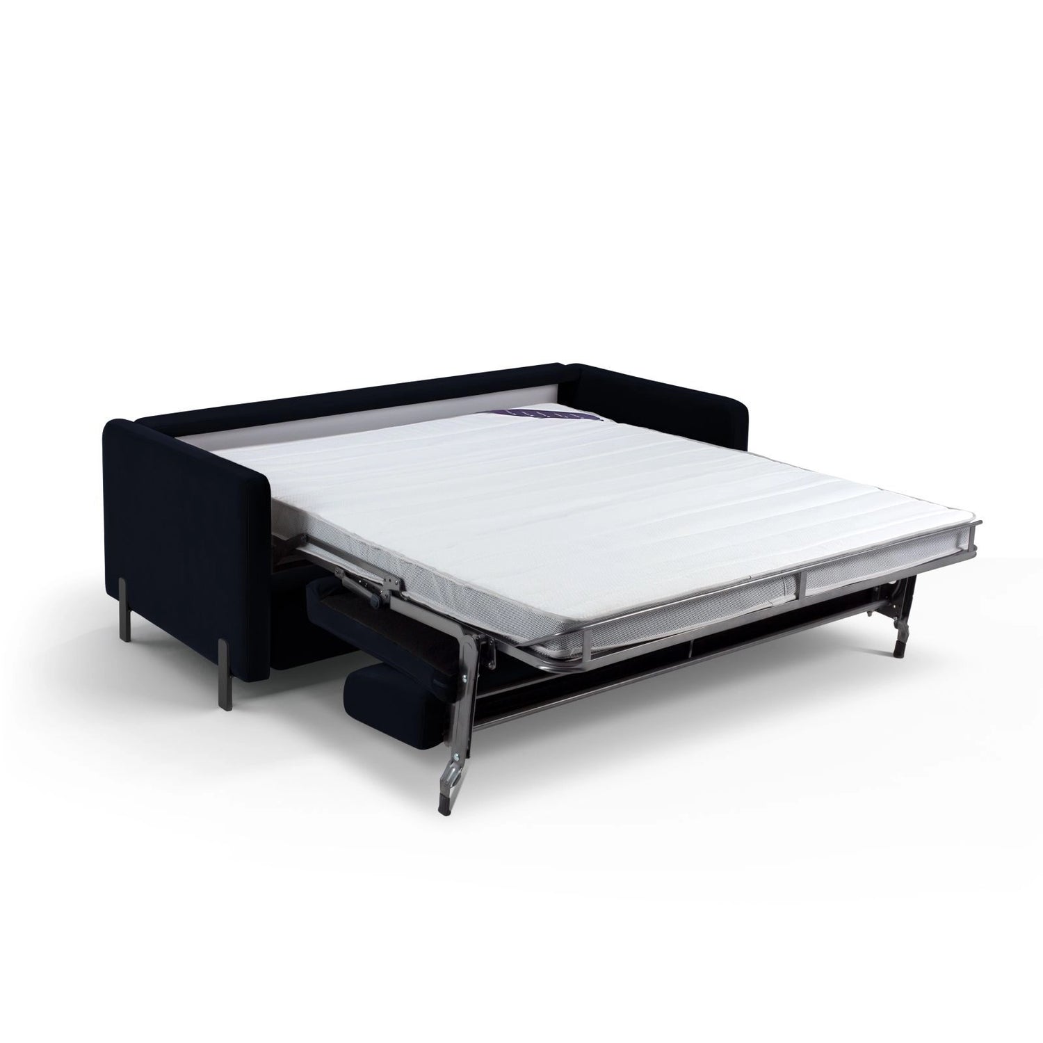 Gloria 3-Sitzer Sofa mit Schlaffunktion, ausklappbar, aus Samt in Königsblau (Salvador 5), 206x102 cm von Micadoni – Bild 2