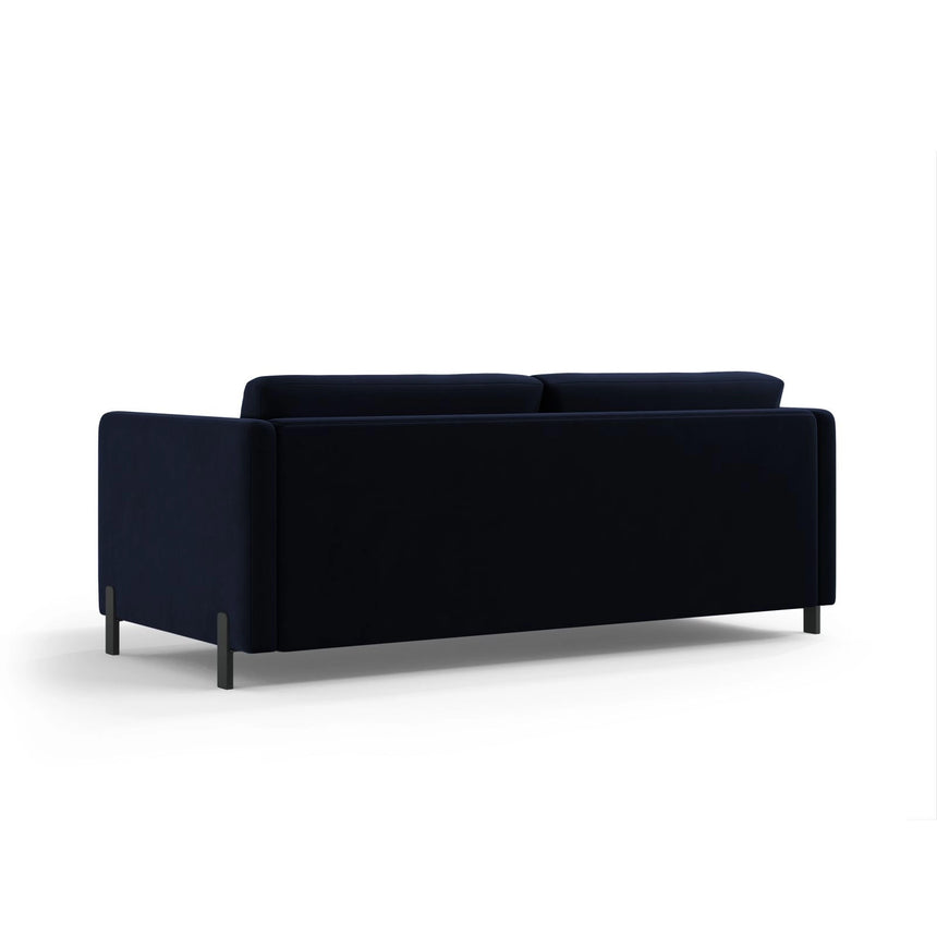 Gloria 3-Sitzer Sofa mit Schlaffunktion, ausklappbar, aus Samt in Königsblau (Salvador 5), 206x102 cm von Micadoni – Bild 3