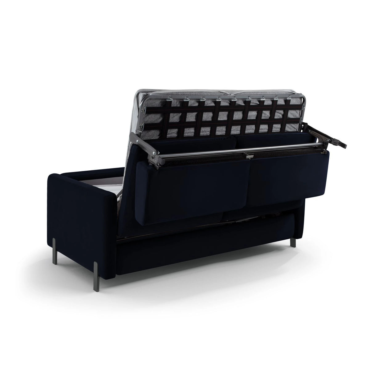 Gloria 3-Sitzer Sofa mit Schlaffunktion, ausklappbar, aus Samt in Königsblau (Salvador 5), 206x102 cm von Micadoni – Bild 4