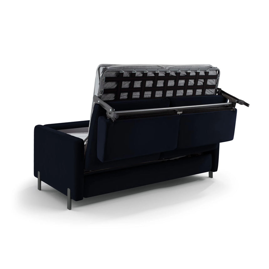 Gloria 3-Sitzer Sofa mit Schlaffunktion, ausklappbar, aus Samt in Königsblau (Salvador 5), 206x102 cm von Micadoni – Bild 4