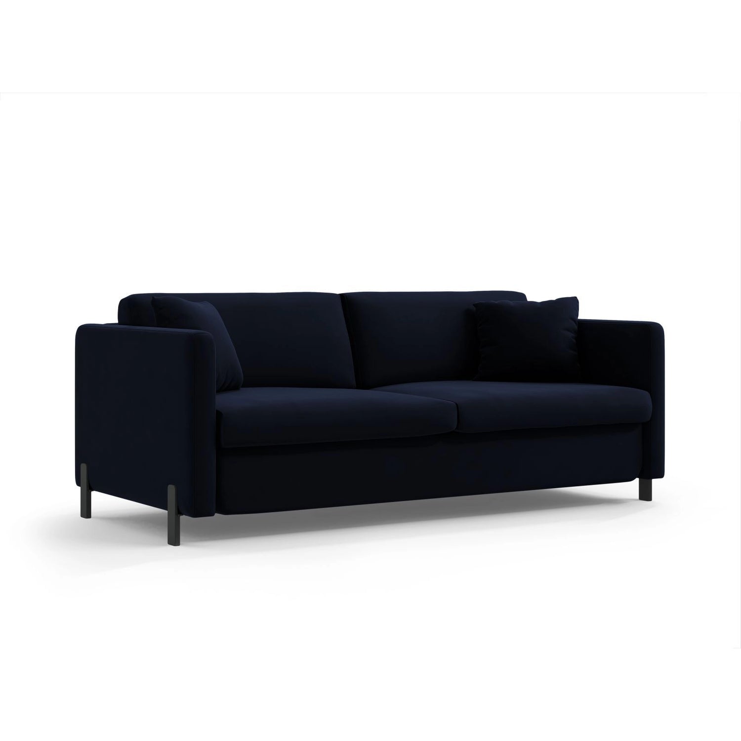 Gloria 3-Sitzer Sofa mit Schlaffunktion, ausklappbar, aus Samt in Königsblau (Salvador 5), 206x102 cm von Micadoni – Bild 5