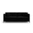 Gloria 3-Sitzer Sofa mit Schlaffunktion, ausklappbar, aus Samt in Schwarz (Salvador 19), 206x102 cm von Micadoni – Bild 1
