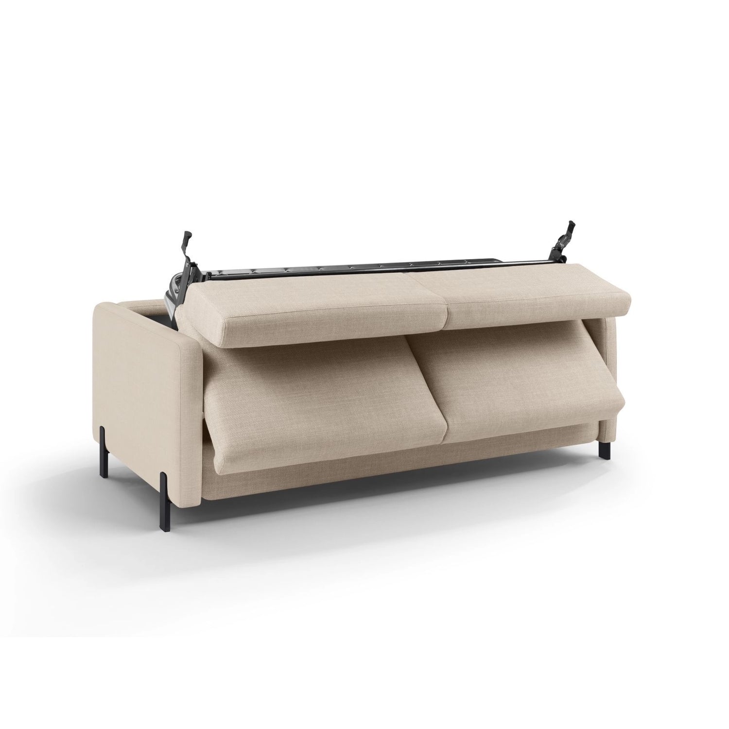 Gloria 3-Sitzer Sofa mit Schlaffunktion, ausklappbar, aus Samt oder Strukturstoff, 206x102 cm von Micadoni – Bild 4