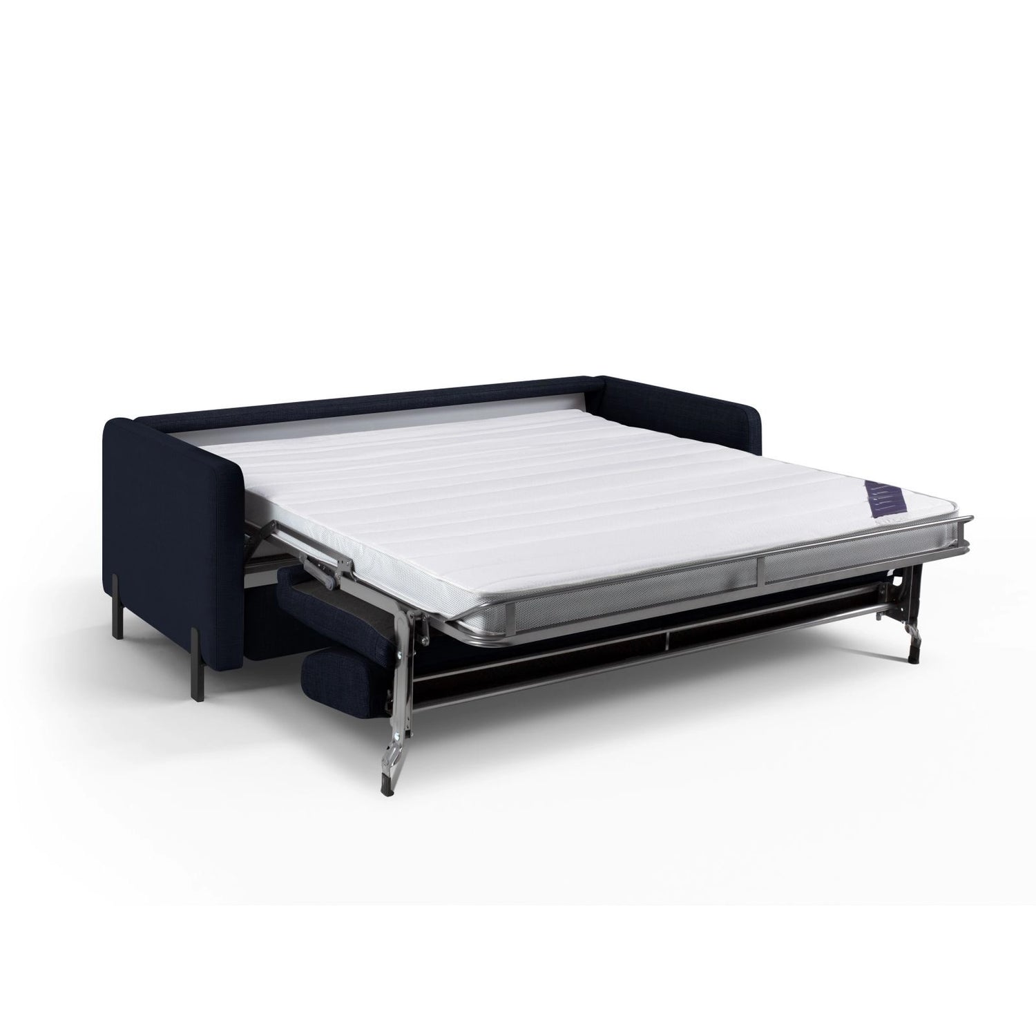 Gloria 3-Sitzer Sofa mit Schlaffunktion, ausklappbar, aus Strukturierter Stoff in Blau (Bjorn 86), 206x102 cm von Micadoni – Bild 2