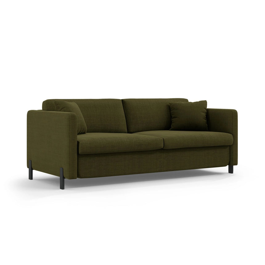 Gloria 3-Sitzer Sofa mit Schlaffunktion, ausklappbar, aus Strukturierter Stoff in Grün (Bjorn 77), 206x102 cm von Micadoni – Bild 5