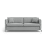 Gloria 3-Sitzer Sofa mit Schlaffunktion, ausklappbar, aus Strukturierter Stoff in Hellgrau (Bjorn 06), 206x102 cm von Micadoni – Bild 1