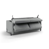 Gloria 3-Sitzer Sofa mit Schlaffunktion, ausklappbar, aus Strukturierter Stoff in Hellgrau (Bjorn 06), 206x102 cm von Micadoni – Bild 4