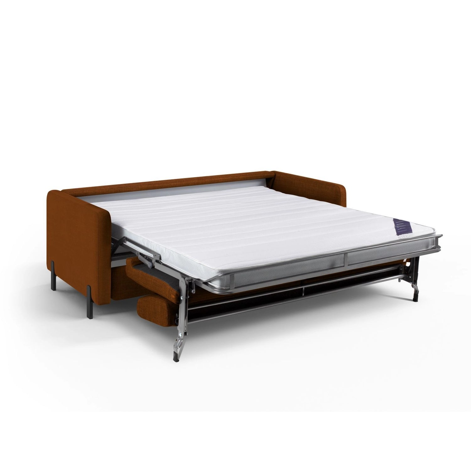 Gloria 3-Sitzer Sofa mit Schlaffunktion, ausklappbar, aus Strukturierter Stoff in Ziegel (Bjorn 42), 206x102 cm von Micadoni – Bild 2