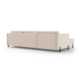 Gloria 4-Sitzer Ecksofa mit Schlaffunktion und Bettkasten, Linke Seite, aus Samt oder Strukturstoff, 266x170 cm von Micadoni – Bild 4
