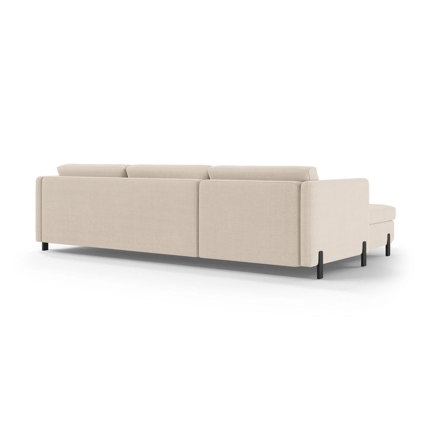 Gloria 4-Sitzer Ecksofa mit Schlaffunktion und Bettkasten, Linke Seite, aus Samt oder Strukturstoff, 266x170 cm von Micadoni – Bild 4
