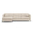 Gloria 5-Sitzer Ecksofa mit Schlaffunktion und Bettkasten, Linke Seite, aus Samt oder Strukturstoff, 286x170 cm von Micadoni – Bild 1