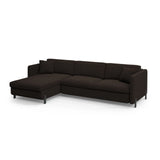 Gloria 5-Sitzer Ecksofa mit Schlaffunktion und Bettkasten, Linke Seite, aus Strukturierter Stoff in Dunkelgrau (Bjorn 16), 286x170 cm von Micadoni – Bild 3