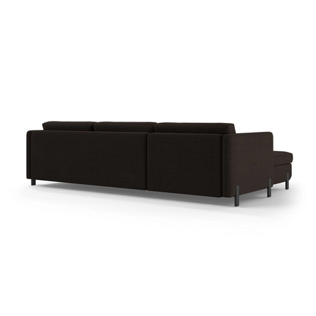 Gloria 5-Sitzer Ecksofa mit Schlaffunktion und Bettkasten, Linke Seite, aus Strukturierter Stoff in Dunkelgrau (Bjorn 16), 286x170 cm von Micadoni – Bild 4