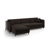 Gloria 5-Sitzer Ecksofa mit Schlaffunktion und Bettkasten, Linke Seite, aus Strukturierter Stoff in Dunkelgrau (Bjorn 16), 286x170 cm von Micadoni – Bild 5