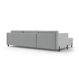 Gloria 5-Sitzer Ecksofa mit Schlaffunktion und Bettkasten, Linke Seite, aus Strukturierter Stoff in Hellgrau (Bjorn 06), 286x170 cm von Micadoni – Bild 4