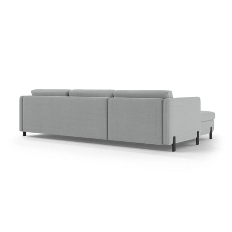 Gloria 5-Sitzer Ecksofa mit Schlaffunktion und Bettkasten, Linke Seite, aus Strukturierter Stoff in Hellgrau (Bjorn 06), 286x170 cm von Micadoni – Bild 4