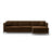 Gloria 5-Sitzer Ecksofa mit Schlaffunktion und Bettkasten, Rechte Seite, aus Samt in Chocolate (Salvador 4), 286x170 cm von Micadoni – Bild 1