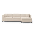Gloria 5-Sitzer Ecksofa mit Schlaffunktion und Bettkasten, Rechte Seite, aus Samt oder Strukturstoff, 286x170 cm von Micadoni – Bild 1