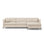 Gloria 5-Sitzer Ecksofa mit Schlaffunktion und Bettkasten, Rechte Seite, aus Samt oder Strukturstoff, 286x170 cm von Micadoni – Bild 1