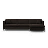 Gloria 5-Sitzer Ecksofa mit Schlaffunktion und Bettkasten, Rechte Seite, aus Strukturierter Stoff in Dunkelgrau (Bjorn 16), 286x170 cm von Micadoni – Bild 1