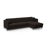 Gloria 5-Sitzer Ecksofa mit Schlaffunktion und Bettkasten, Rechte Seite, aus Strukturierter Stoff in Dunkelgrau (Bjorn 16), 286x170 cm von Micadoni – Bild 3