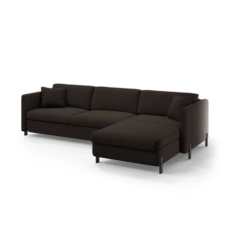 Gloria 5-Sitzer Ecksofa mit Schlaffunktion und Bettkasten, Rechte Seite, aus Strukturierter Stoff in Dunkelgrau (Bjorn 16), 286x170 cm von Micadoni – Bild 5
