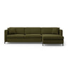Gloria 5-Sitzer Ecksofa mit Schlaffunktion und Bettkasten, Rechte Seite, aus Strukturierter Stoff in Grün (Bjorn 77), 286x170 cm von Micadoni – Bild 1