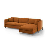 Gloria 5-Sitzer Ecksofa mit Schlaffunktion und Bettkasten, Rechte Seite, aus Strukturierter Stoff in Ziegel (Bjorn 42), 286x170 cm von Micadoni – Bild 5
