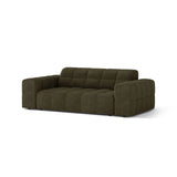 Jennifer 2-Sitzer Sofa aus Chenille in Grün (Eden 12 Olive), 178x102 cm von Micadoni – Bild 3