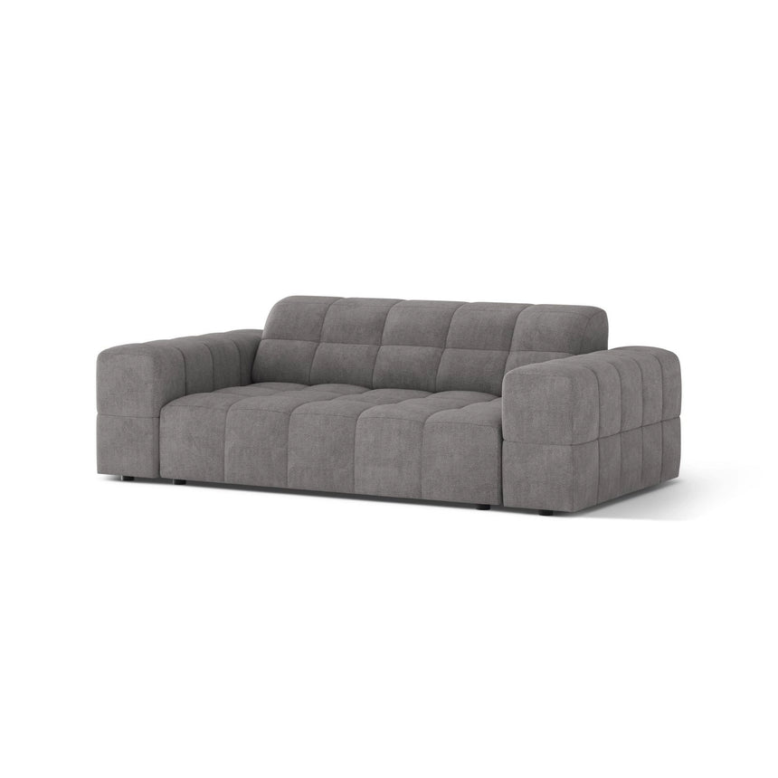 Jennifer 2-Sitzer Sofa aus Chenille in Hellgrau (Eden 18 Grey), 178x102 cm von Micadoni – Bild 3