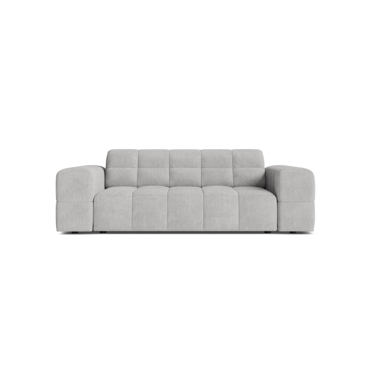 Jennifer 2-Sitzer Sofa aus Chenille in Silber (Eden 17 Silver), 178x102 cm von Micadoni – Bild 1